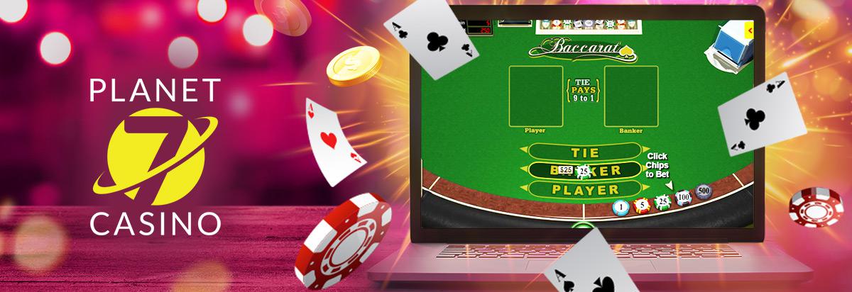 illustration of baccarat table with coins and aces flying around